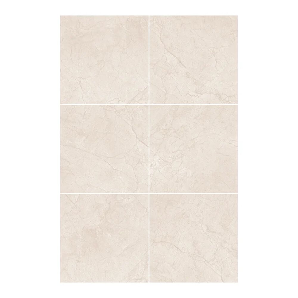 Porcelanato Polido Retificado Extra Luxor Cream 75x75cm Dora (Caixa com 1,69m²)