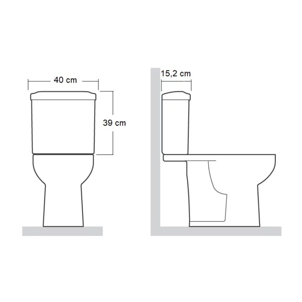 Caixa Acoplada Luna Branca Icasa