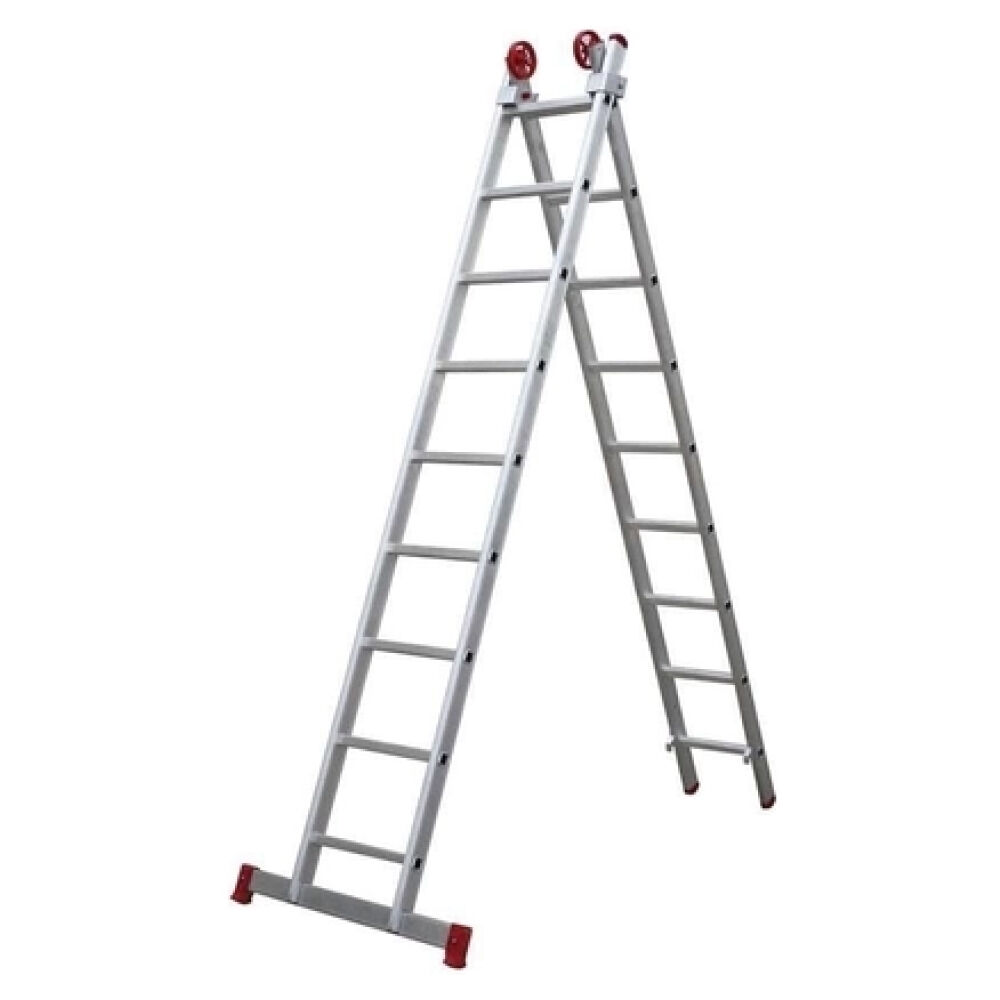 Escada Extensiva 2x8 em Alum&iacute;nio 16 Degraus Botafogo