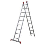 Escada Extensiva 2x8 em Alum&iacute;nio 16 Degraus Botafogo