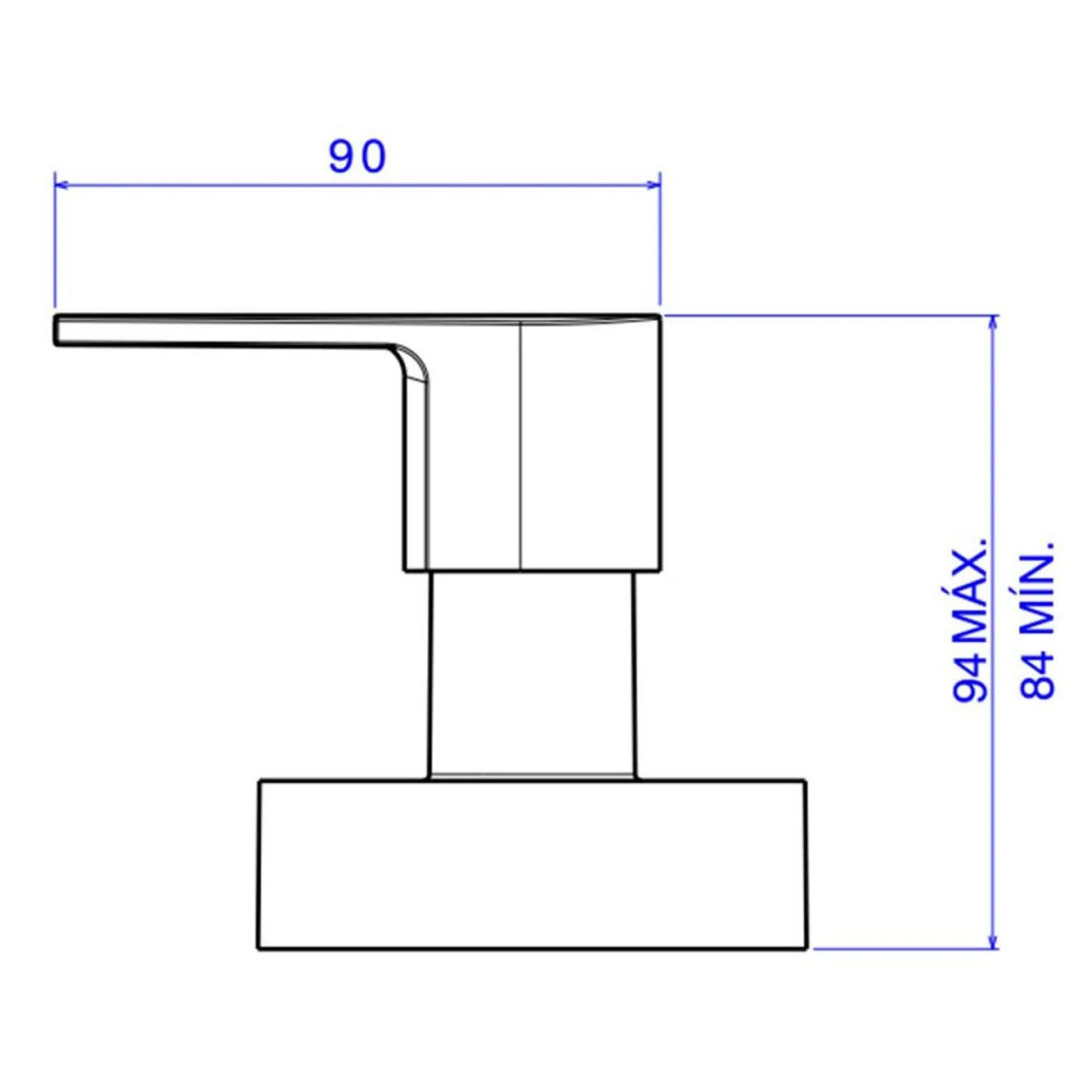 Acabamento para Registro de Gaveta de 1.1/4" e 1.1/2" Level Black Noir Deca