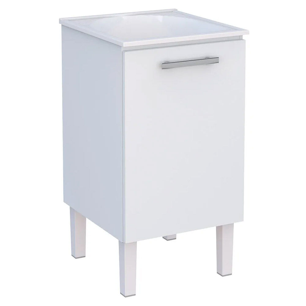 Gabinete Lavanderia Venus com Tanque Sintético 50cm Branco Cozimax