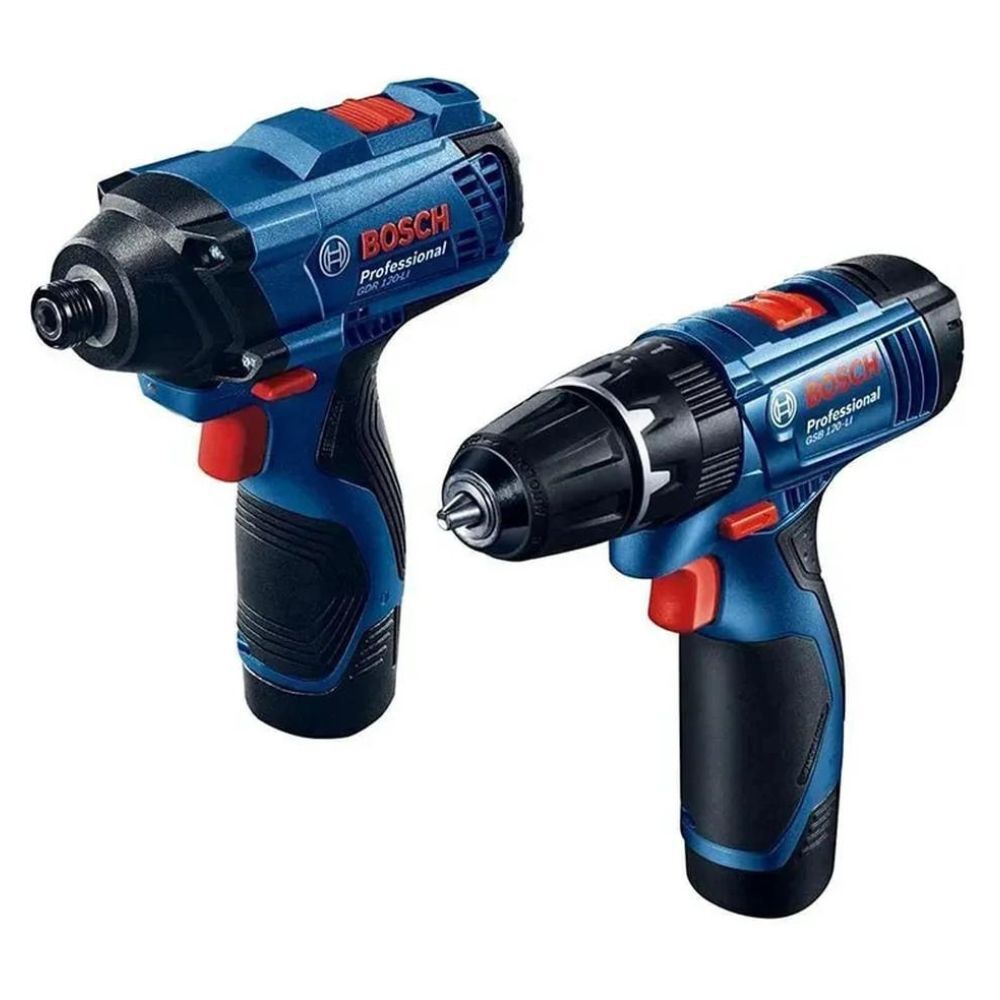 Kit Furadeira GSB 120 e Chave de Impacto GDR 120 c/ 2 Baterias e Carregador Bivolt Bosch