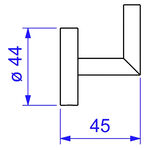 Cabide Disco Cromado Deca