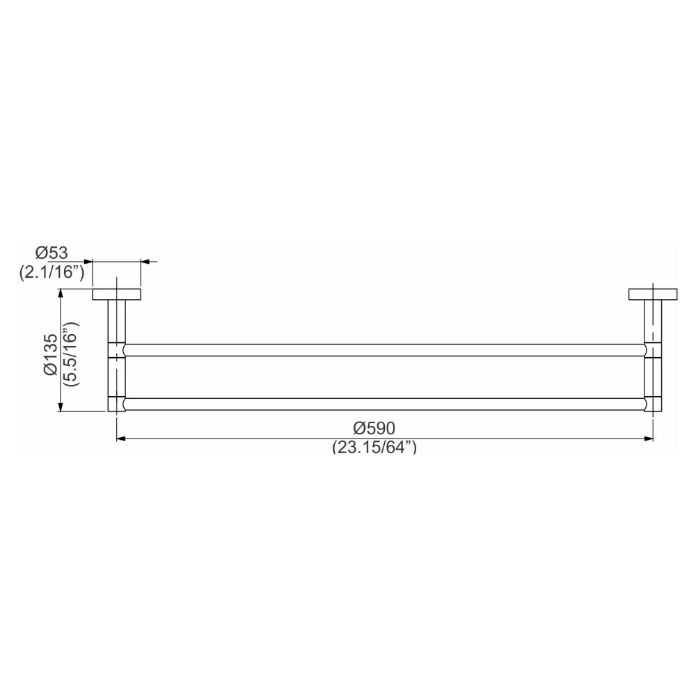 Porta Toalha Duplo Slim Perflex