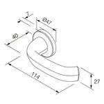 Fechadura para Banheiro de Aço Zamac Contemporanea 55mm Cromada Pado