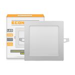 Luminária Led Slim de Embutir Quadrada Luz Branca Fria 24W 6.500K Bivolt Economax