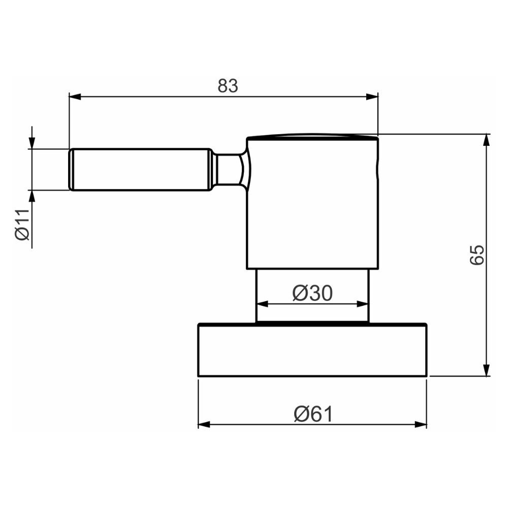 Acabamento Registro Base Deca 1/2" e 3/4" e 1" (Pequeno) Slim Perflex