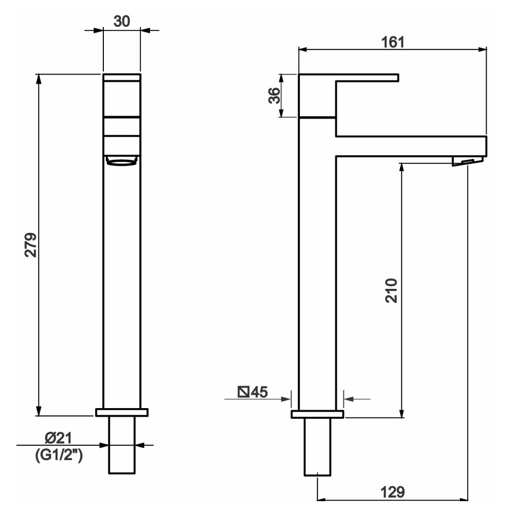 Torneira de Pia para Banheiro Sobrepor Preto Fosco Color Flaunt Perflex