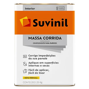 Massa Corrida Lata 25kg Suvinil Massa Corrida Lata 25kg Suvinil