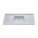 Pia em Mármore Sintético 120x54cm Branco Gelo Decoralita