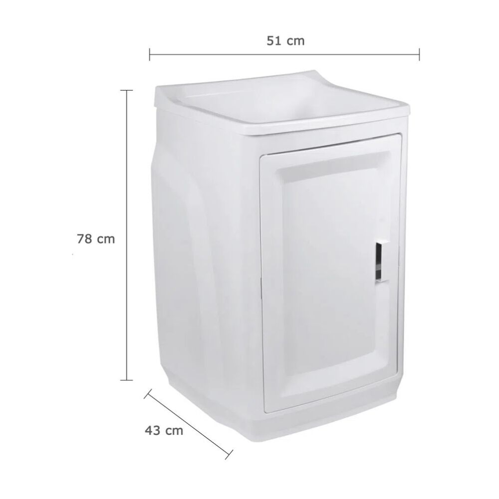Gabinete Plástico com Tanque Branco Astra
