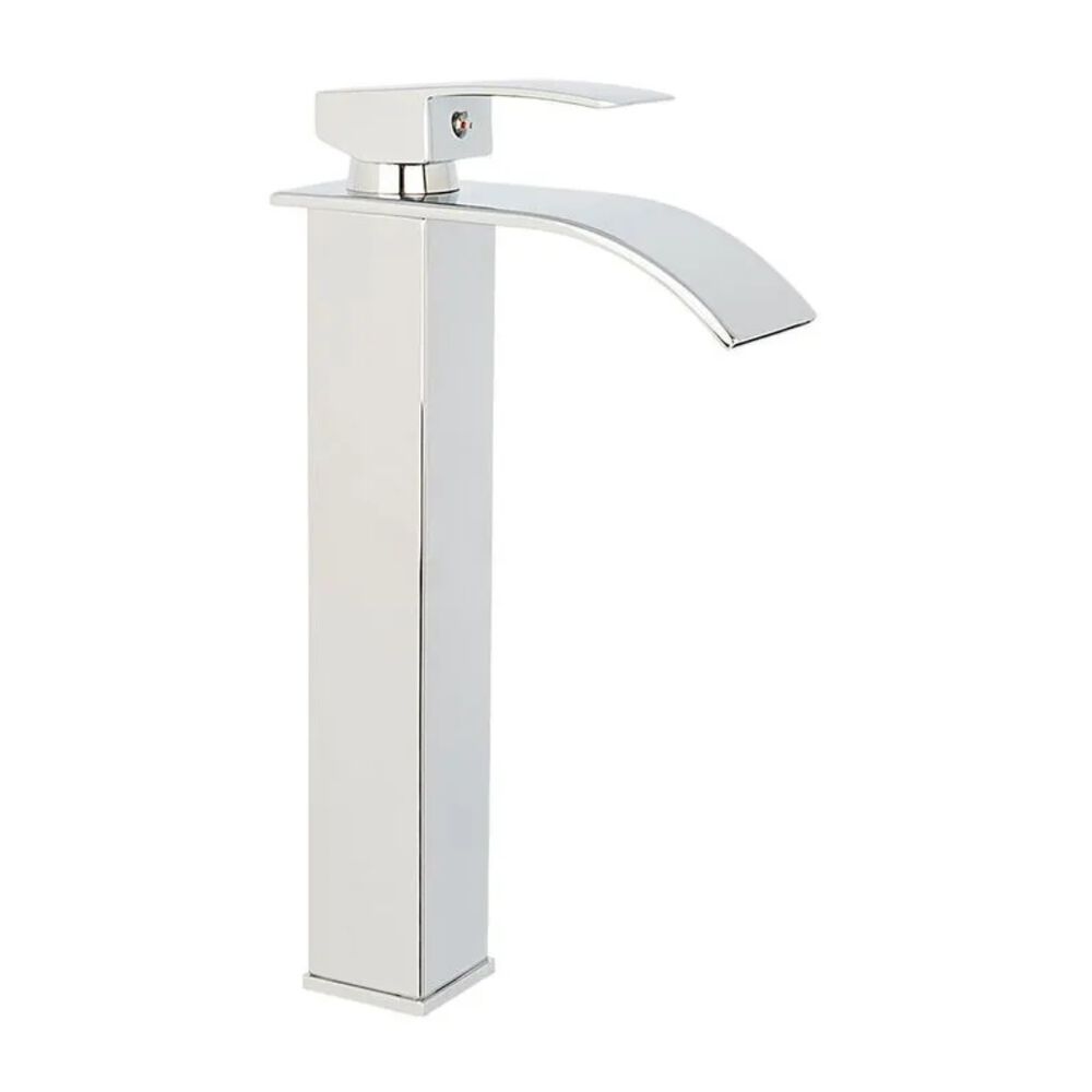 Misturador Monocomando para Lavatório Cascata Premium Bica Alta Cromado Brazil