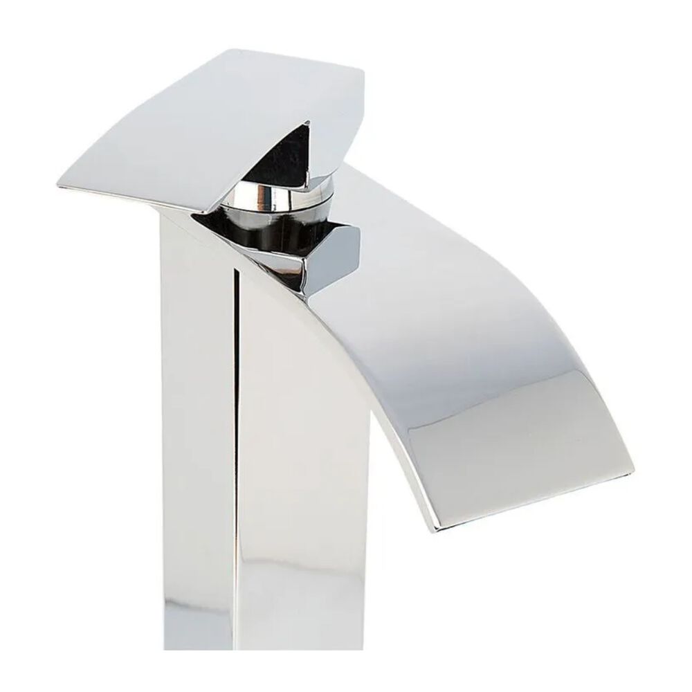 Misturador Monocomando para Lavatório Cascata Premium Bica Alta Cromado Brazil