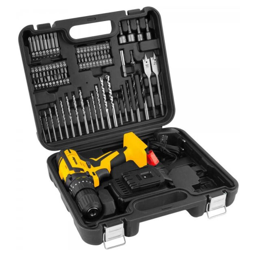 Furadeira Parafusadeira de Impacto 12V com 74 Acessórios Bivolt Vonder