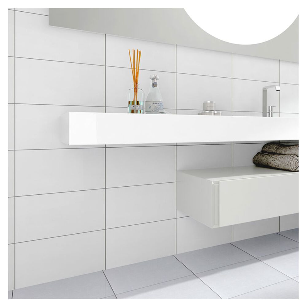 Revestimento Cerâmico Borda Arredondada 32x54cm Branco Liso Viva Cerãmica (Caixa com 2,40m²)