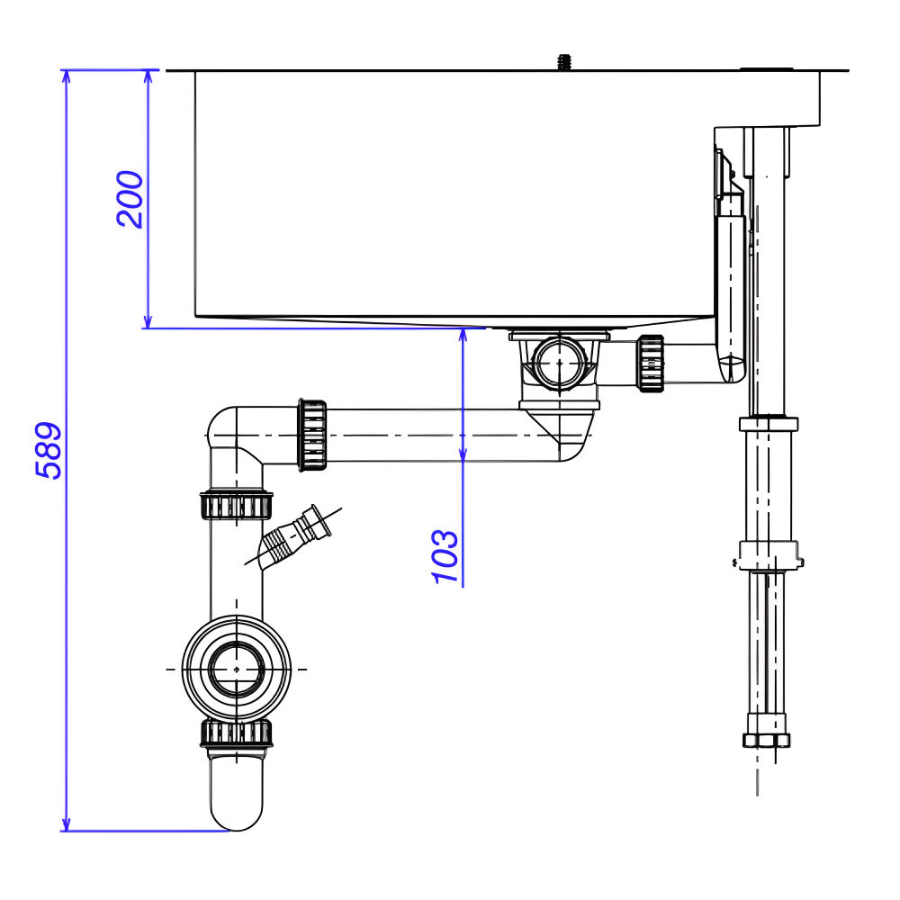 Cuba de Cozinha com Monocomando Supra Hide Inox Deca