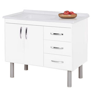 Gabinete Cozinha Tóquio 116,2cm Branco A.J. Rorato Gabinete Cozinha Tóquio 116,2cm Branco A.J. Rorato