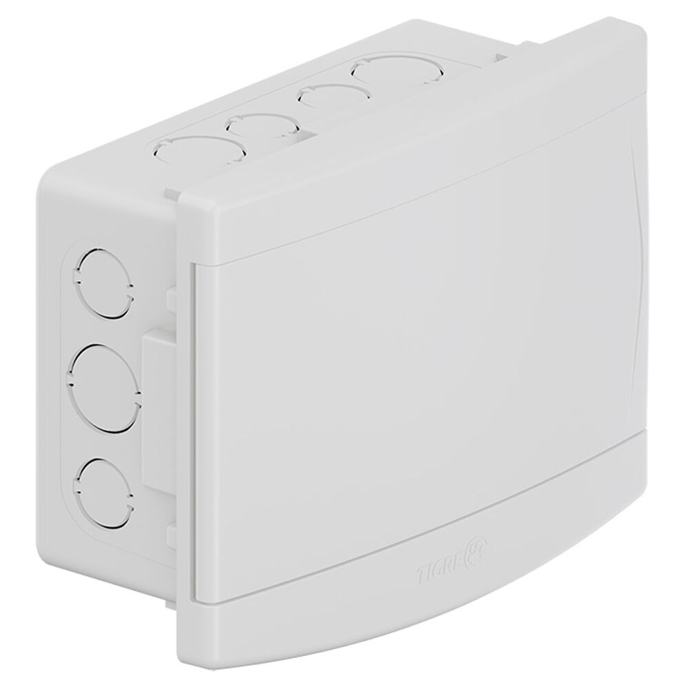 Quadro de Distribuição de Embutir 6/8 Disjuntores Branco Tigre