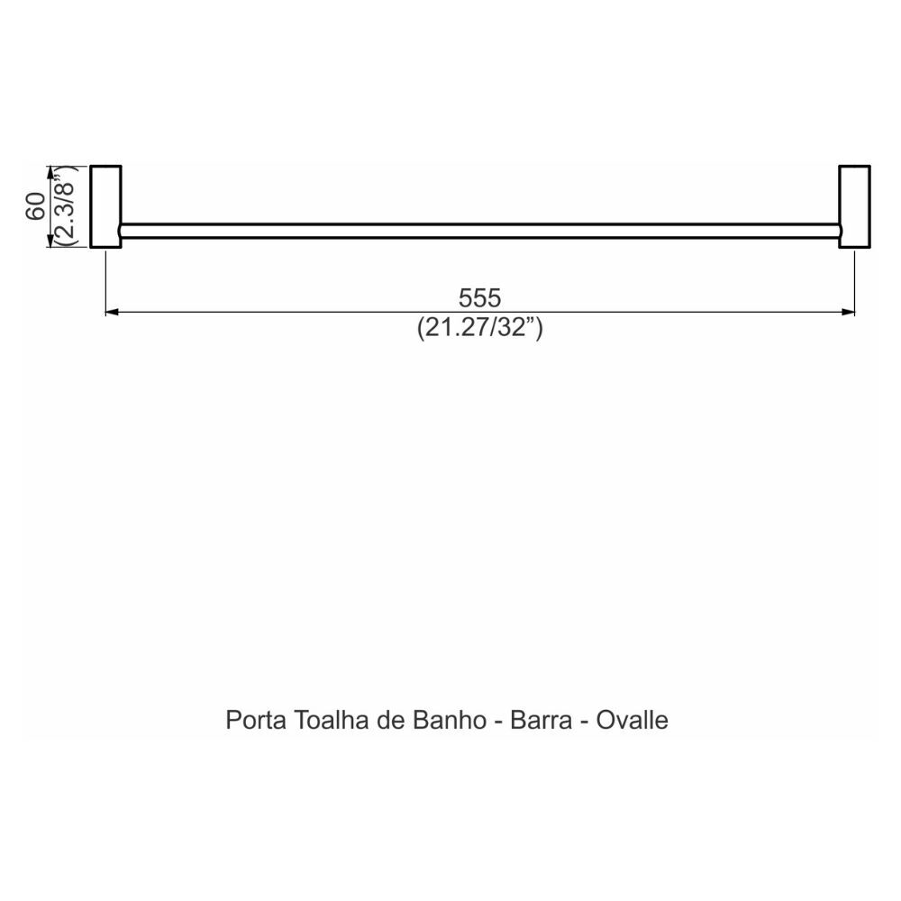 Porta Toalha de Banho Ovalle Perflex