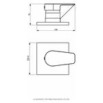 Acabamento Monocomando para Chuveiro Alta Pressão Base 1/2 Docol Preto Fosco Perflex