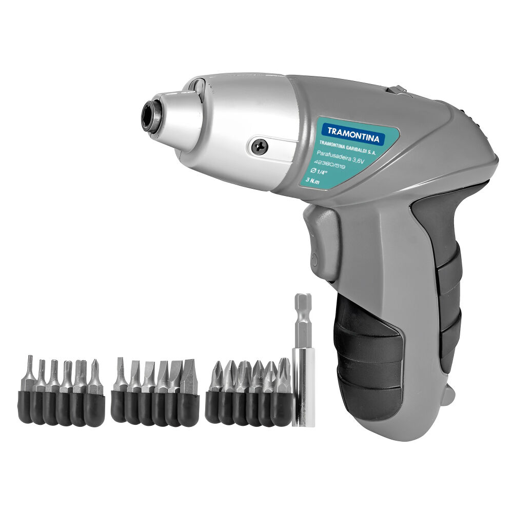 Parafusadeira à Bateria 3,6V com 21 Peças Tramontina