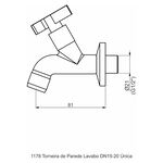 Torneira de Parede para Banheiro Única Perflex