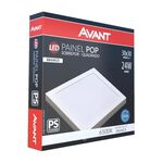 Painel Led de Sobrepor Quadrado Pop 24W 6500K Branco Avant