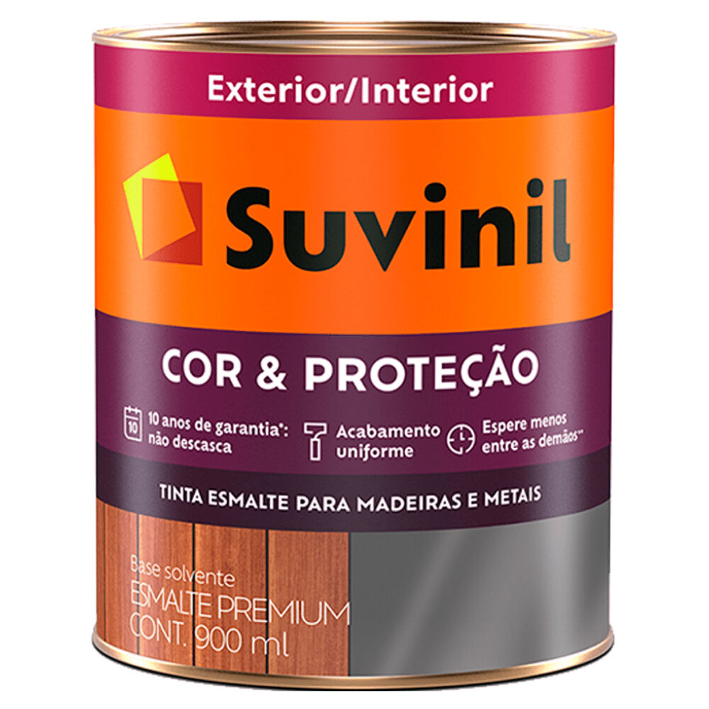 Esmalte Sintético Cor & Proteção Premium Acetinado Branco Neve 900ml Suvinil