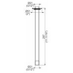 Braço Chuveiro Teto Redondo C DN15x30cm Perflex