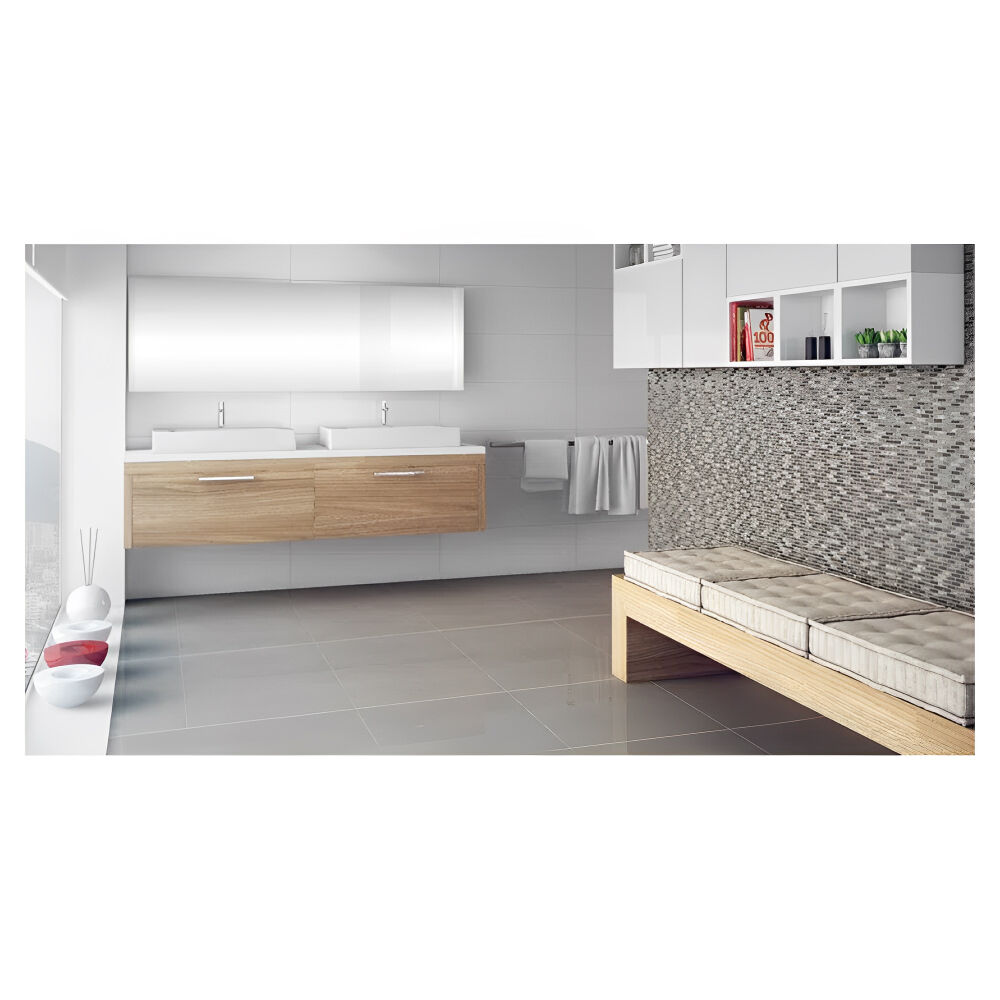 Revestimento Cerâmico White Plain Lux 29,1x58,4cm Retificado - Portinari