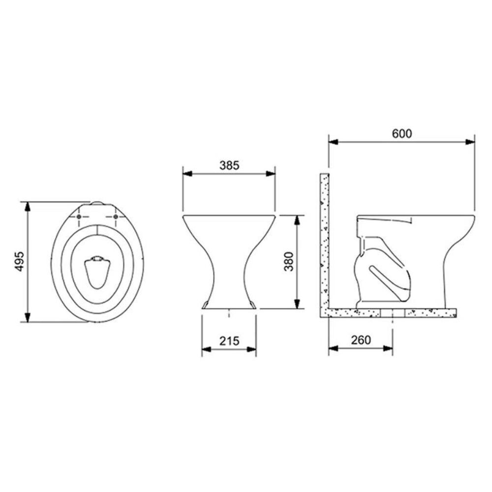 Vaso Sanitário Convencional Saveiro Branco Celite