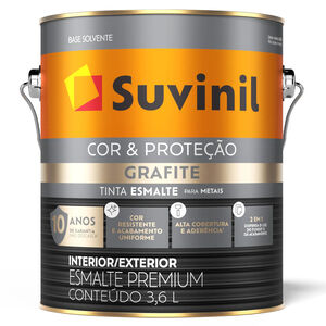 Esmalte Fosco Cor & Proteção 3,6L Grafite Suvinil Esmalte Fosco Cor & Proteção 3,6L Grafite Suvinil