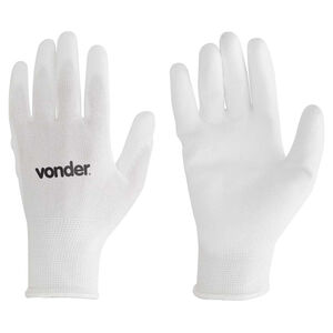 Luva de Poliéster com Poliuretano Tamanho 8 Branca PPV0008 Vonder Luva de Poliéster com Poliuretano Tamanho 8 Branca PPV0008 Vonder
