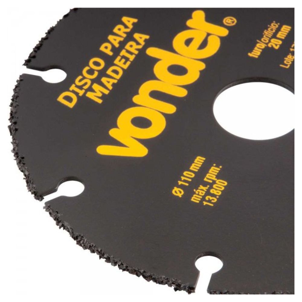 Disco de Corte para Madeira 110mm DMV110 Vonder