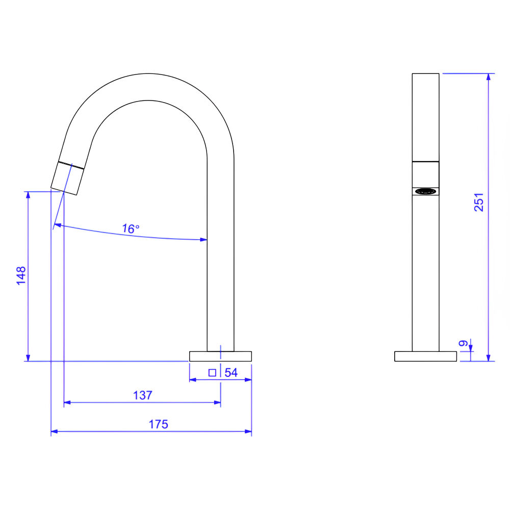 Torneira de Mesa Bica Baixa para Lavatório Tube Gold Matte Deca