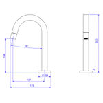 Torneira de Mesa Bica Baixa para Lavatório Tube Gold Matte Deca