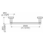 Porta Toalha de Rosto Barra Slim Preto Fosco Perflex