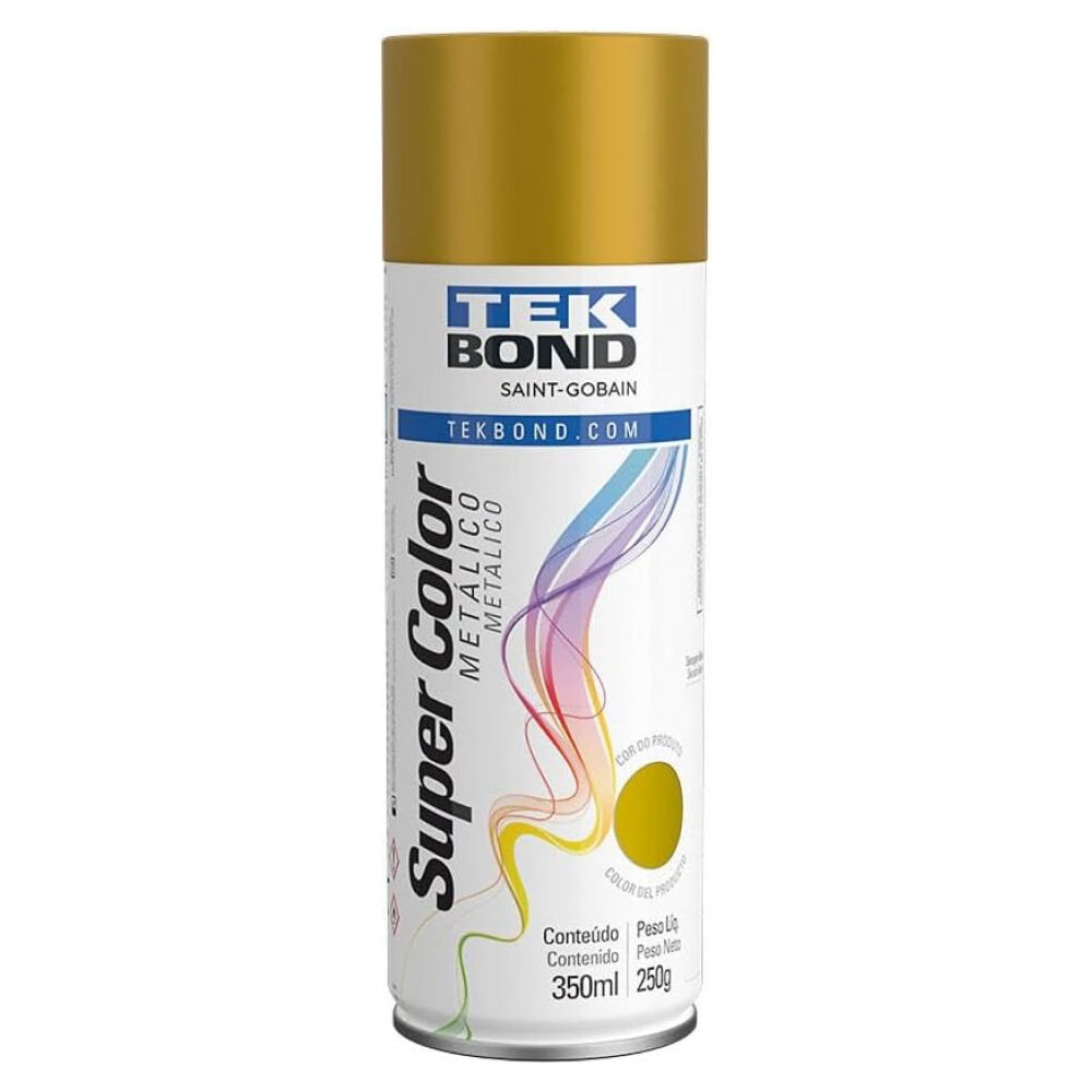 Tinta Spray Super Color Metálico 350ml Tekbond