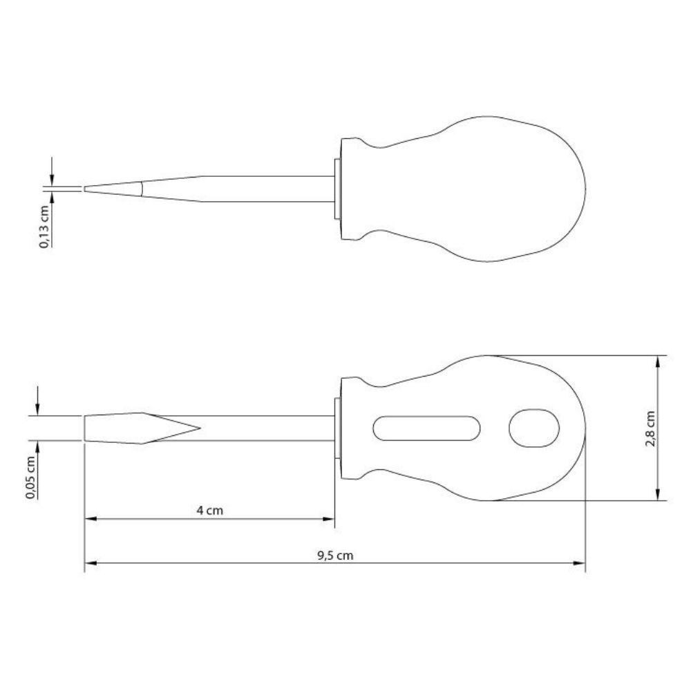 Chave de Fenda Toco Tramontina Yellow com Ponta Chata 3/16x1.1/2"