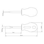 Chave de Fenda Toco Tramontina Yellow com Ponta Chata 3/16x1.1/2"