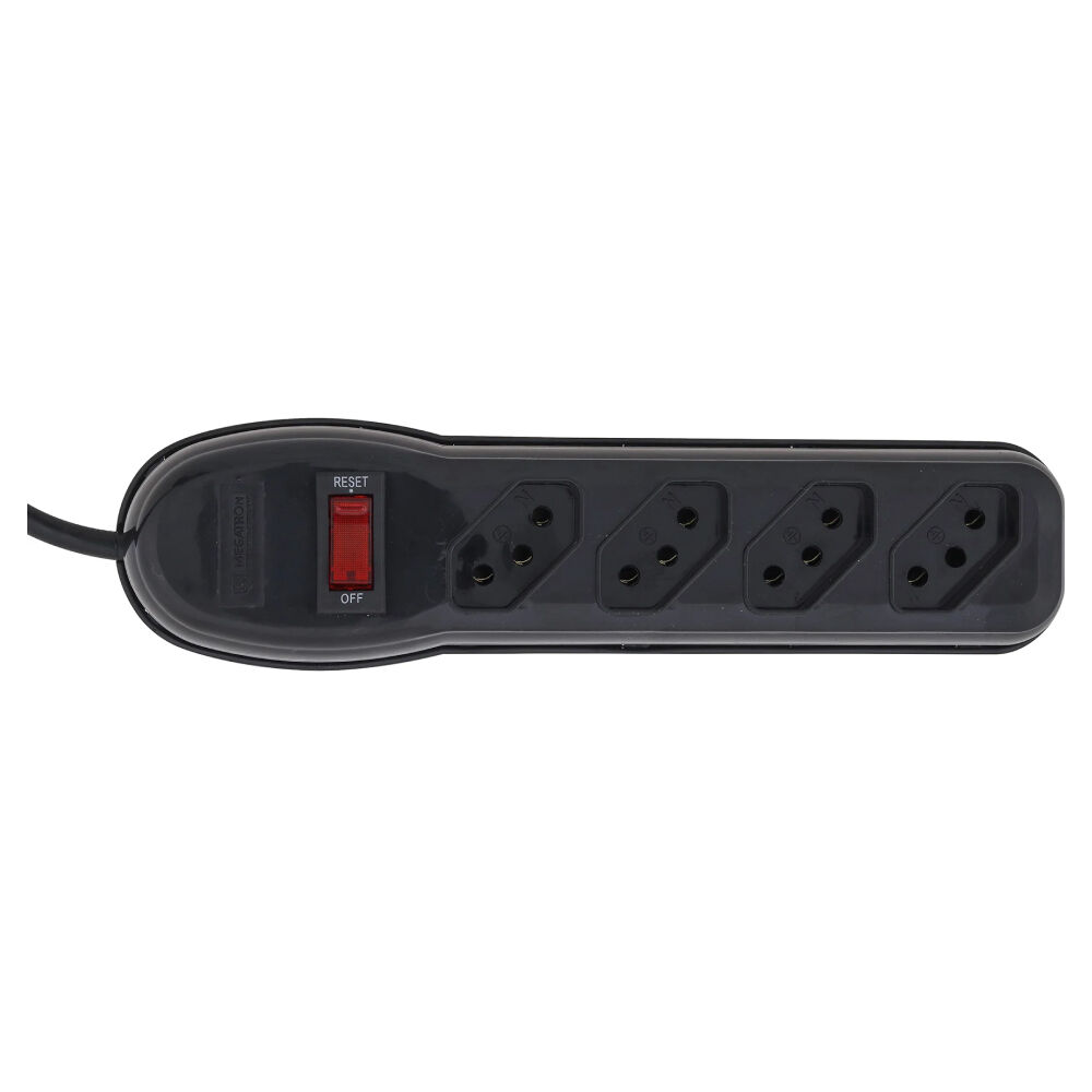 Filtro de Linha Cabo PP Circuit Breaker 4 Tomadas Preto 61 Megatron