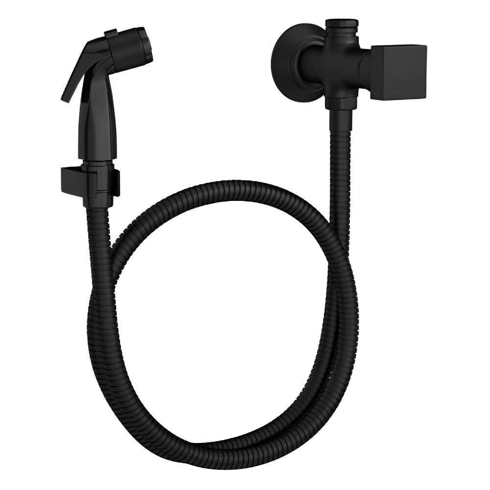 Ducha Higiênica com Registro e Derivação Cubo Black Matte Deca