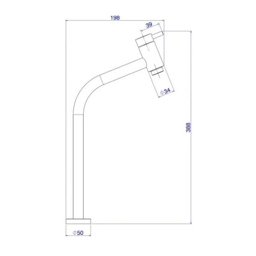 Torneira de Mesa para Lavatório Lyn Bica Alta 1/2" Cromado Addra