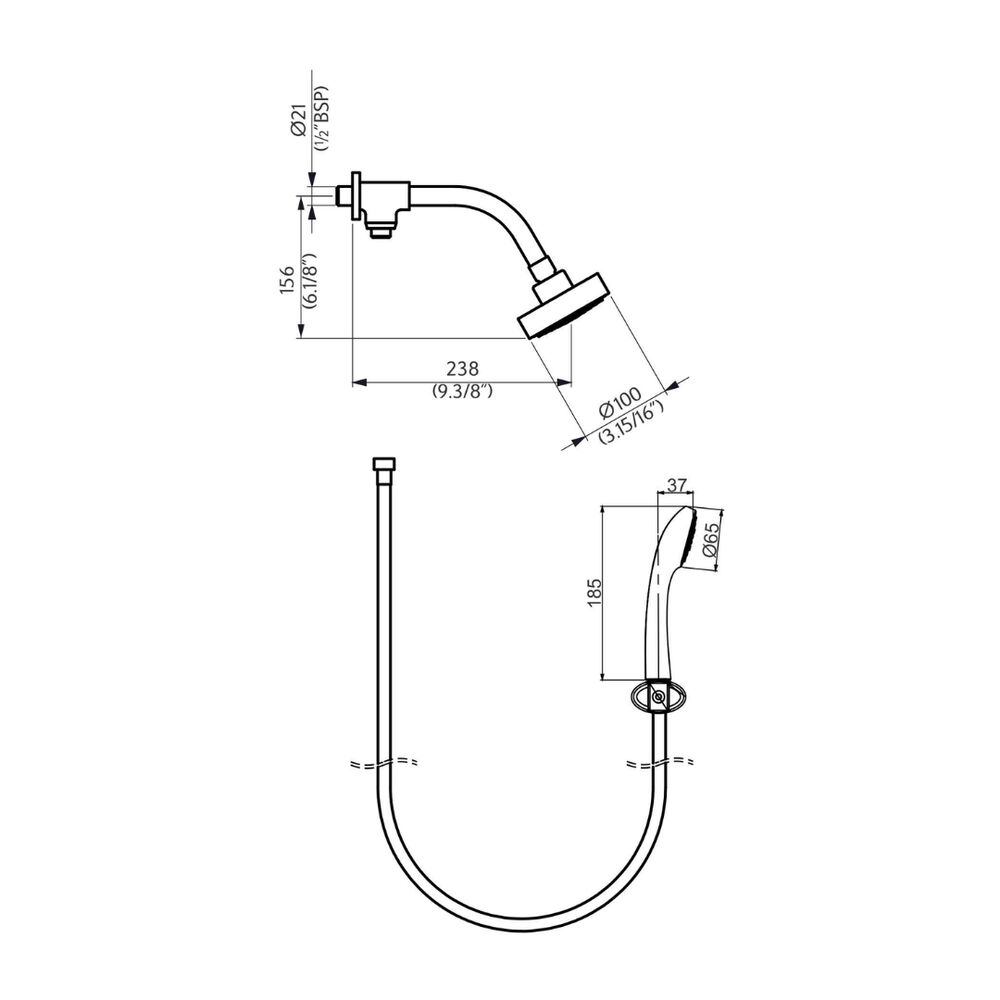 Chuveiro/Ducha com Chuveirinho Slim 10cm Perflex