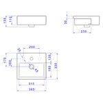 Cuba de Semiencaixe Retangular com Mesa 36,5x33cm Branco Deca