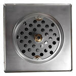 Ralo Click com Porta Grelha 15x15cm Cromado Metalplas