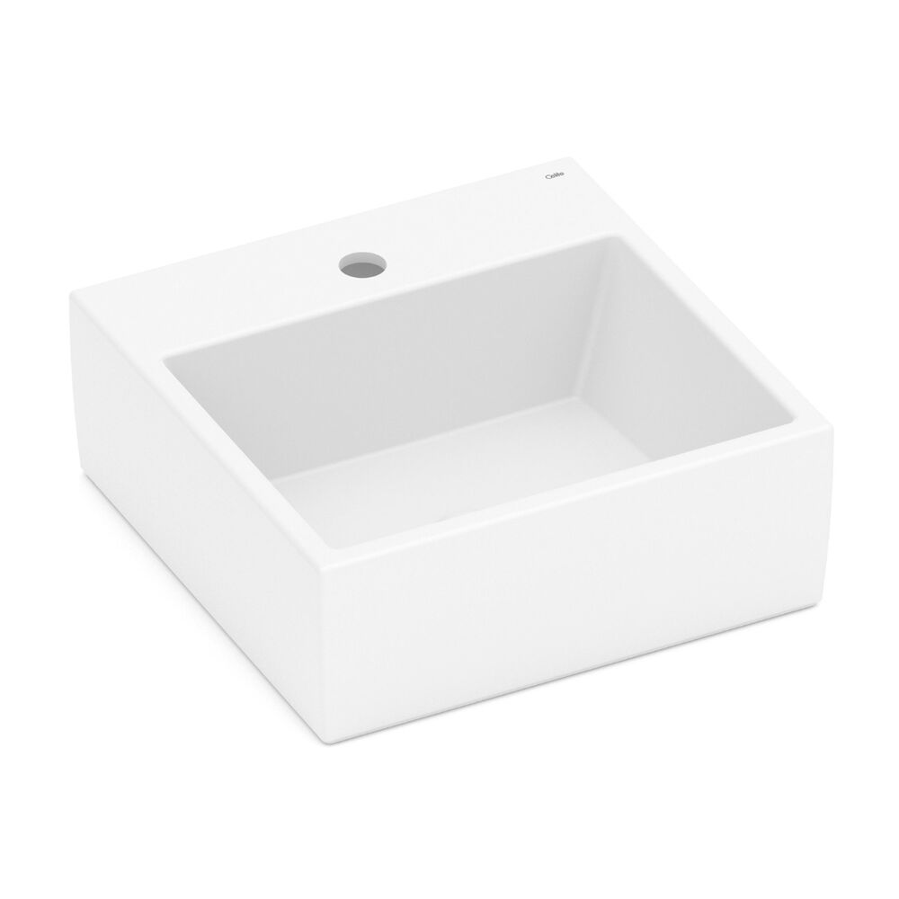 Cuba de Apoio Quadrada Basic 41x41cm Branco Celite