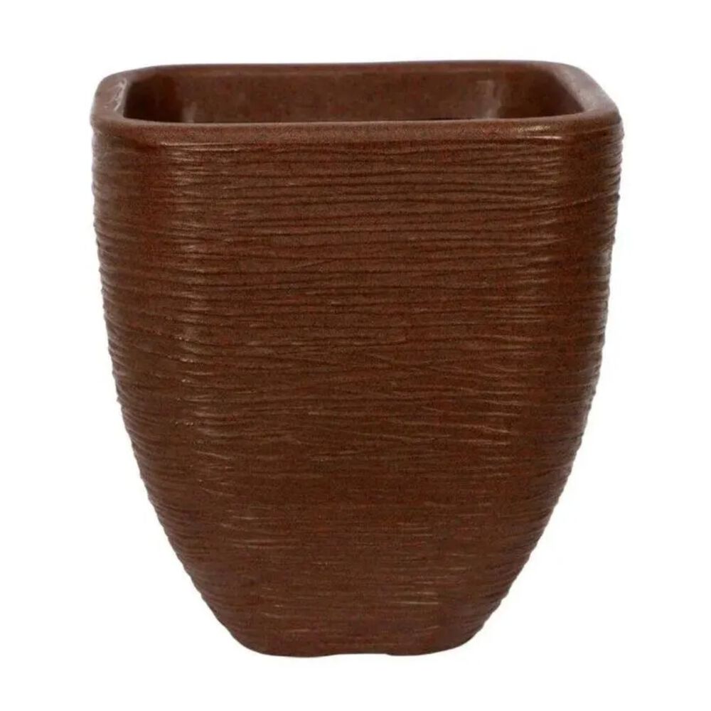 Vaso de Plantas Nice Polietileno 28cm Café Afort