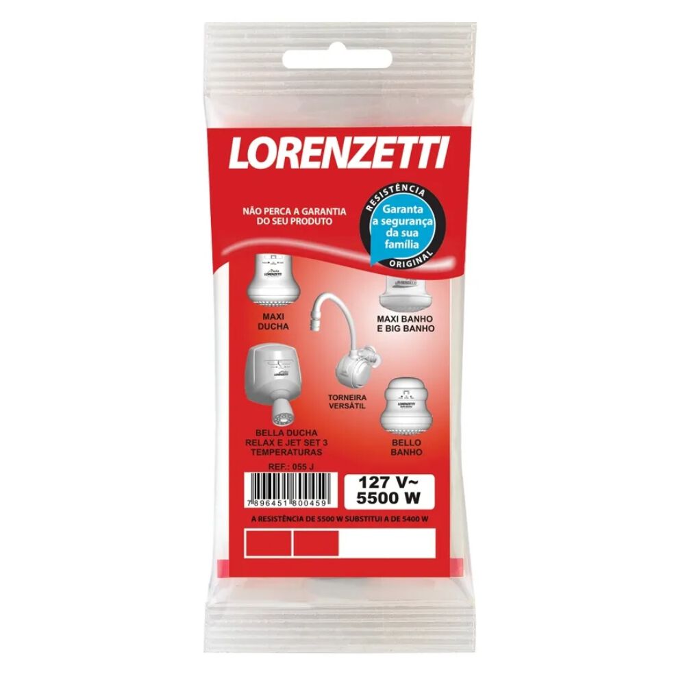 Resistência 055J Maxi Ducha 5500W 110V Lorenzetti